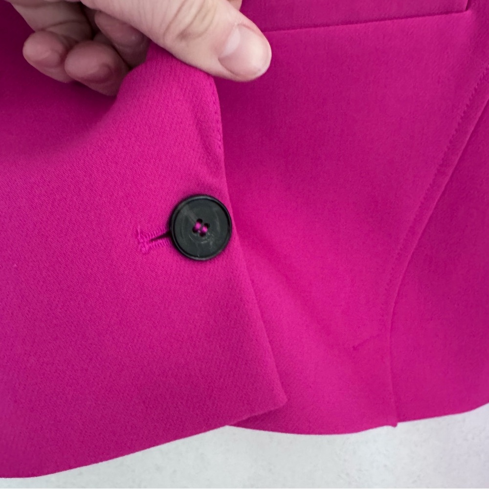 Zara Hot Pink Cropped Blazer Skort Shorts Set size Medium NWT NEW - Picture 5 of 13